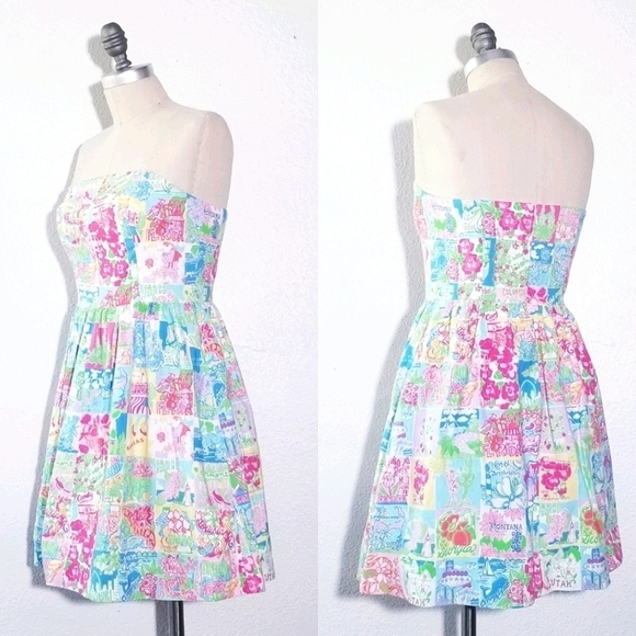 LILLY PULITZER Lottie State of Mind Patchwork Dres - Picture 3 of 12